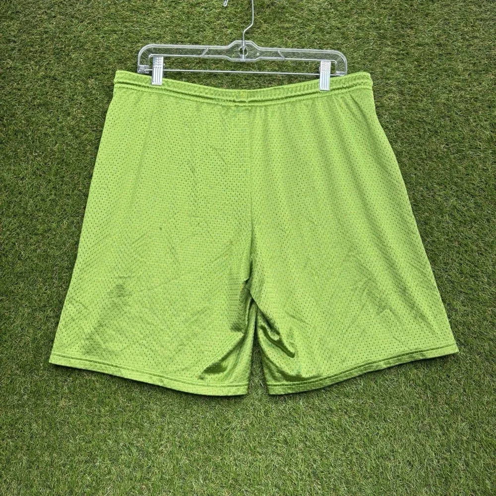 Vintage Nike Shorts Womens XL Mesh Basketball Shorts Green Dazzle Sportswear